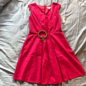 Dress Barn fuscia pink fit and flare 10